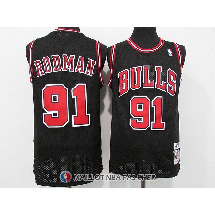 Maillot Chicago Bulls Dennis Rodman Mitchell & Ness 1997-98 Noir